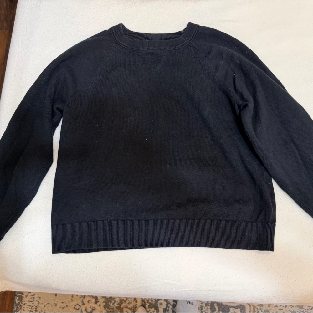 J. Crew Women's Black Cashmere Crew Neck Sweater and Joggers